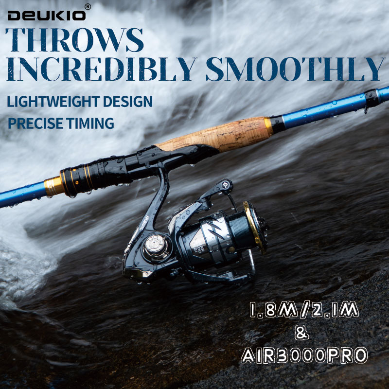 Fishing Rod Combo - DEUKIO 4/5 Abschnitte Angelrute Combo Carbon