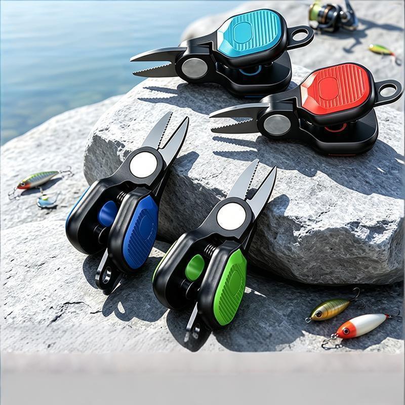 Fishing Rod Travel - Angelschnur-Schneideschere Tragbare Edelstahl-Sägeblattschere für PE-Schnur Ködertrimmung