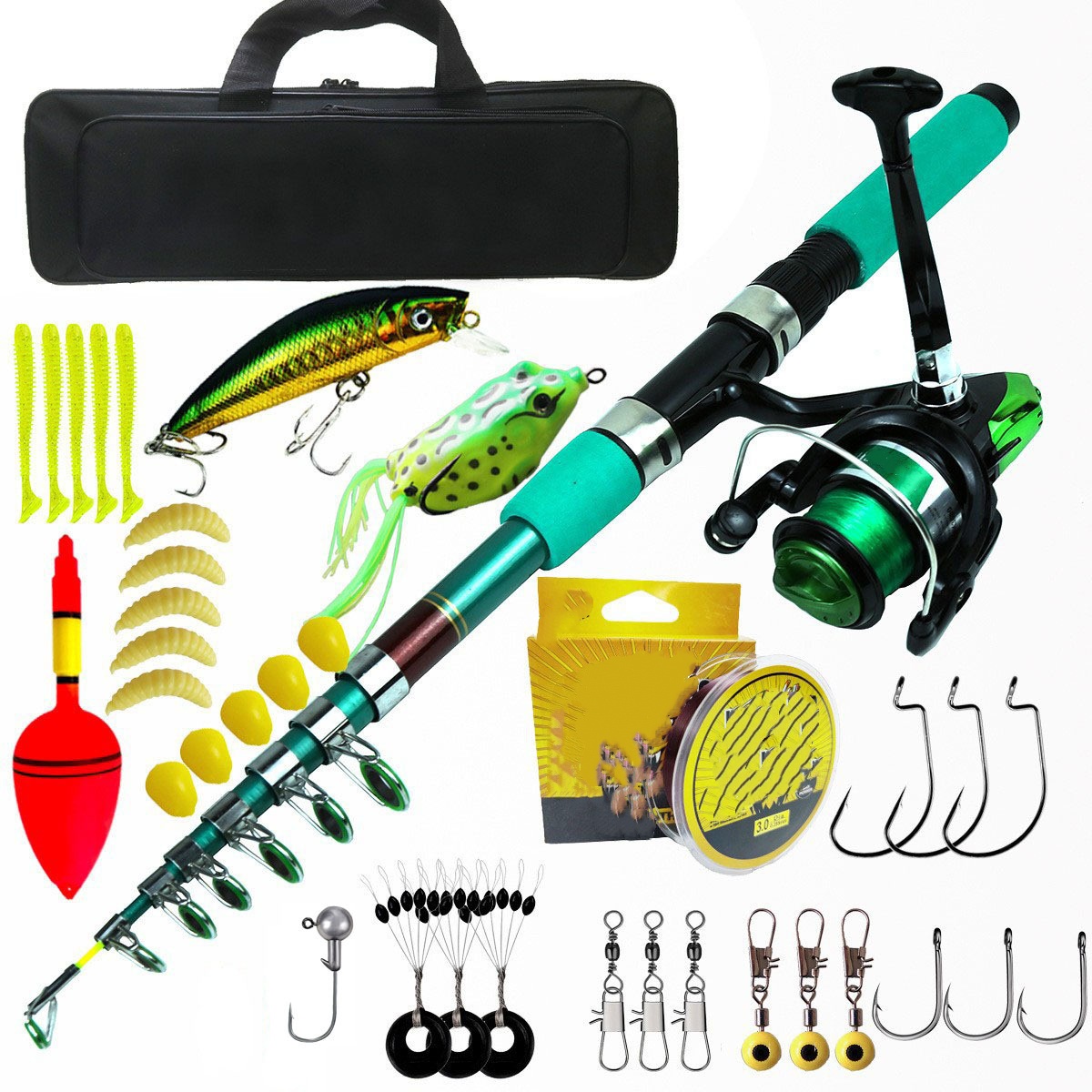 Tragbares Ultraleichtes Karpfe – Fishing Rod Combo Bewertung und Preis