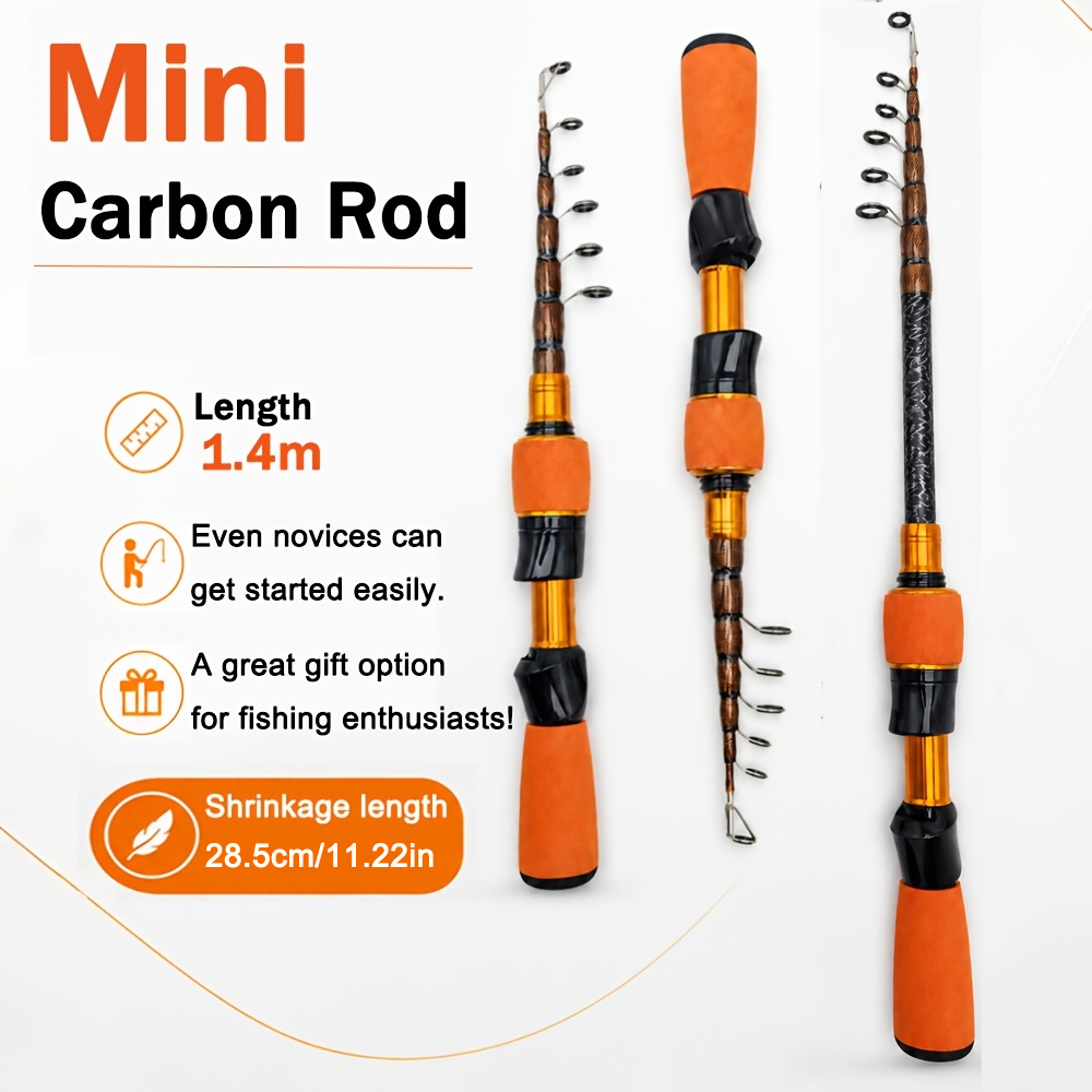 Kurze Orange Teleskop-Kohlefas – Fishing Rod Ice Bewertung und Preis